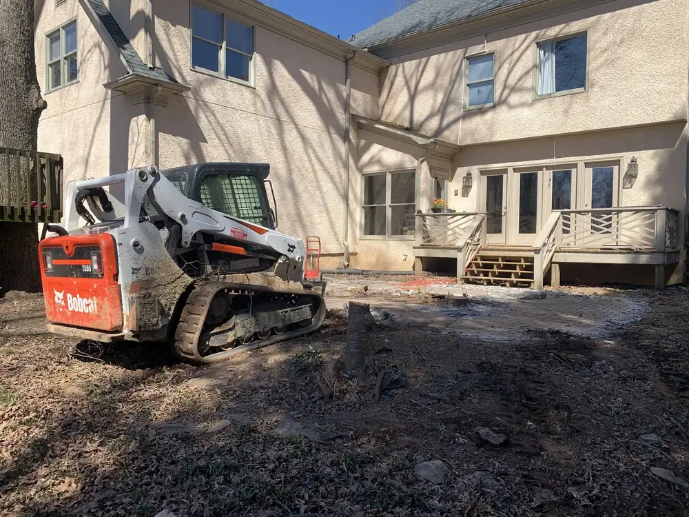 Back yard, graded smooth
